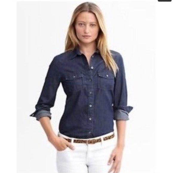 Banana Republic Tops - Banana Republic Soft wash denim  button down shirt